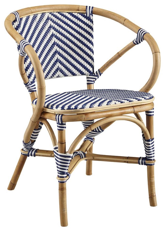 Blue top bistro chairs
